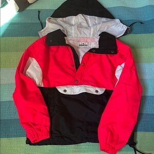 Obermeyer Red and Black Hooded Jacket